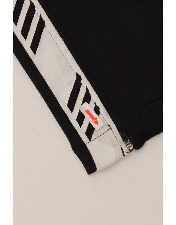 Pantaloni de trening cu grafică Adidas pentru bărbați, poliester negru mediu