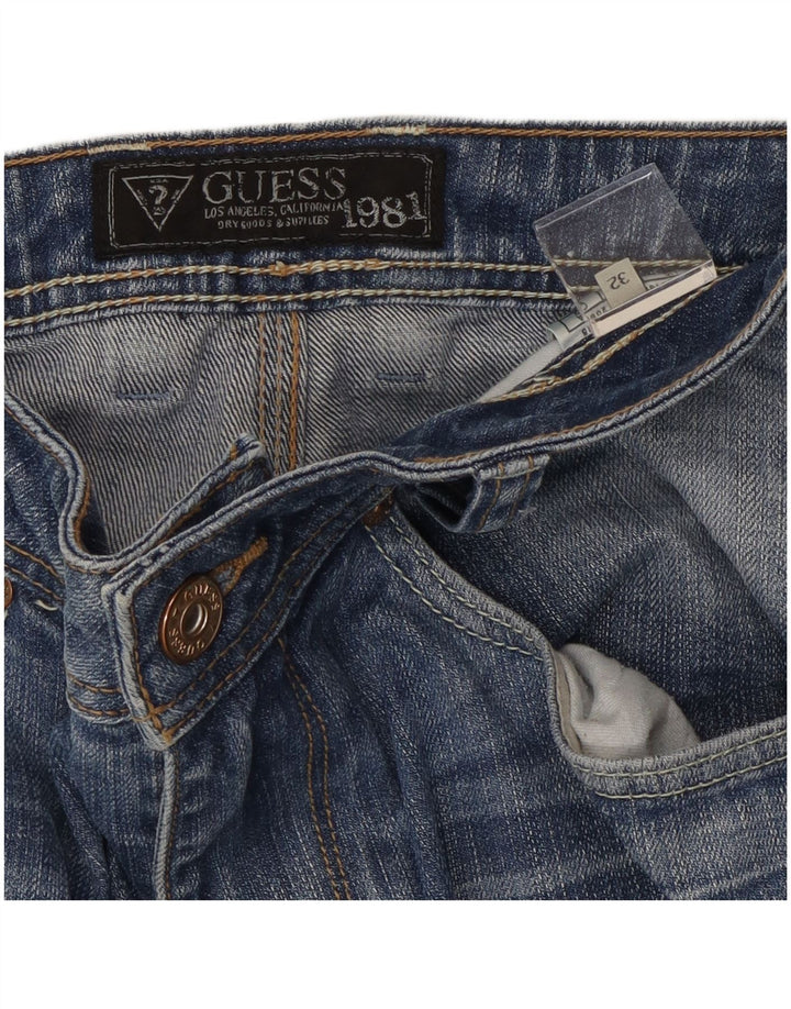 Guess Blugi drepti pentru bărbați W32 L29 Bumbac albastru