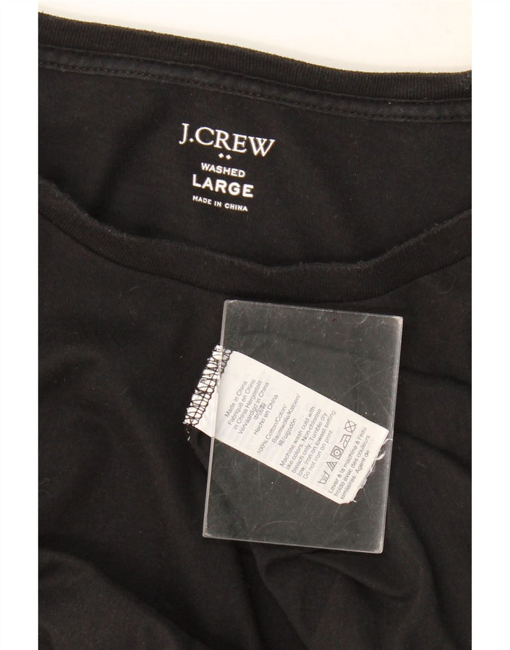 Top pentru femei J. CREW cu mânecă lungă UK 16, mare, negru, bumbac