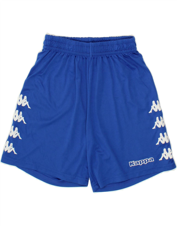 KAPPA Boys Graphic Sport Shorts 11-12 Years Blue Polyester Vintage Kappa and Second-Hand Kappa from Messina Hembry 
