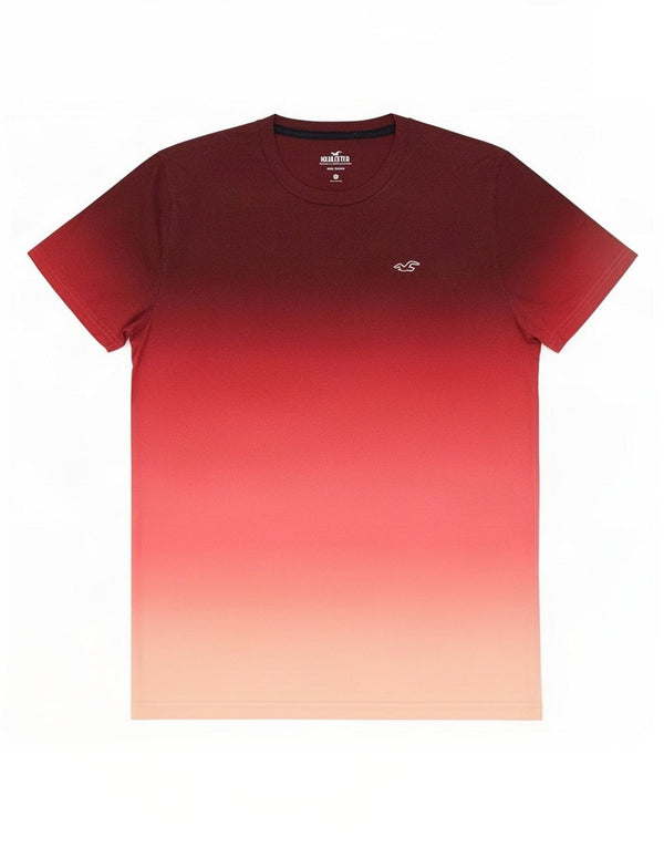 Tricou pentru bărbați Hollister Top Medium Burgundy Colorblock Bumbac
