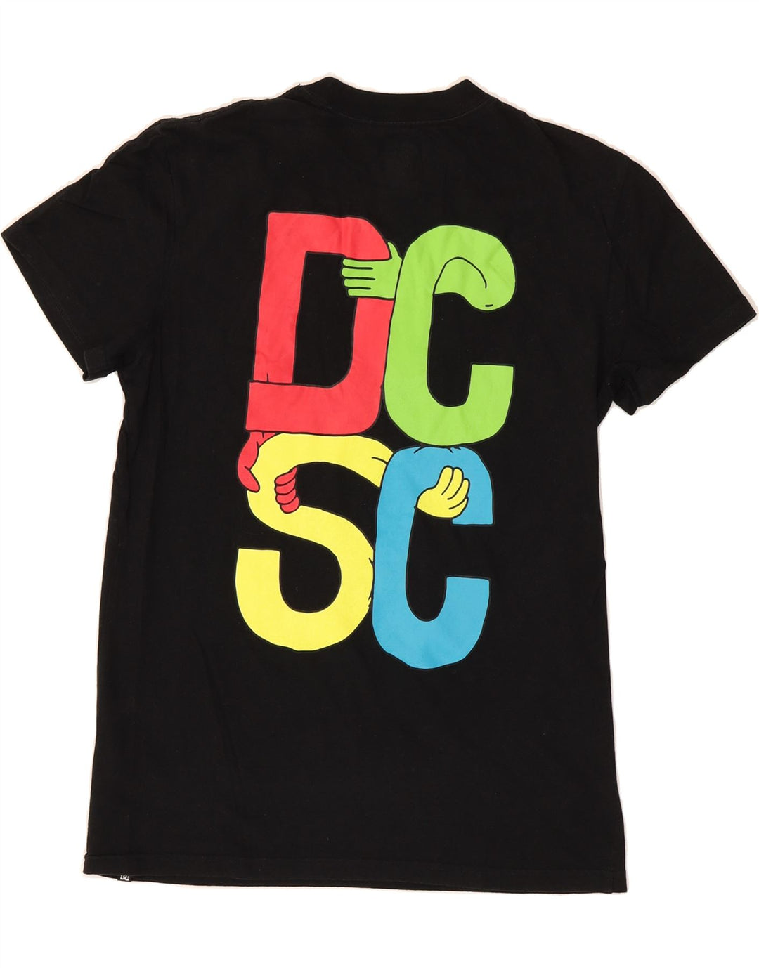 DC Mens Graphic T-Shirt Top XS Black Cotton Vintage DC and Second-Hand DC from Messina Hembry 