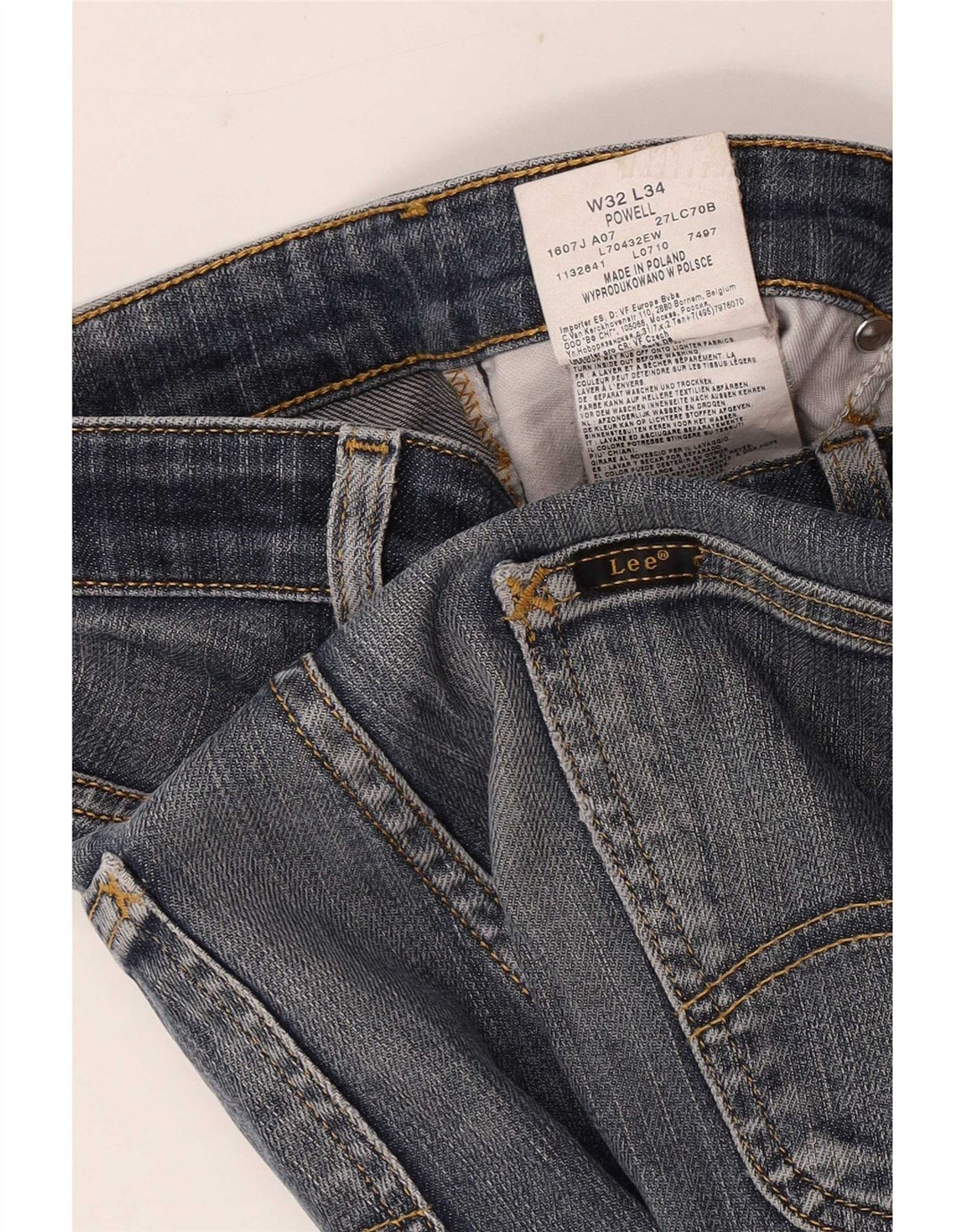 Blugi Lee Powell Slim pentru femei W32 L29 Bumbac albastru