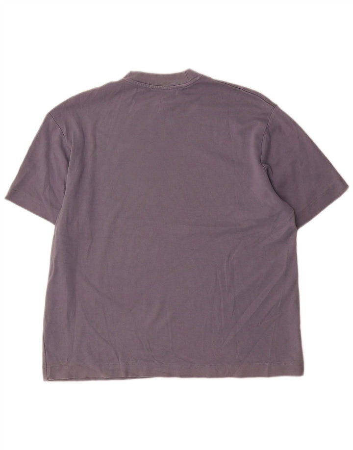 Tricou pentru bărbați Zara Top din bumbac albastru mediu