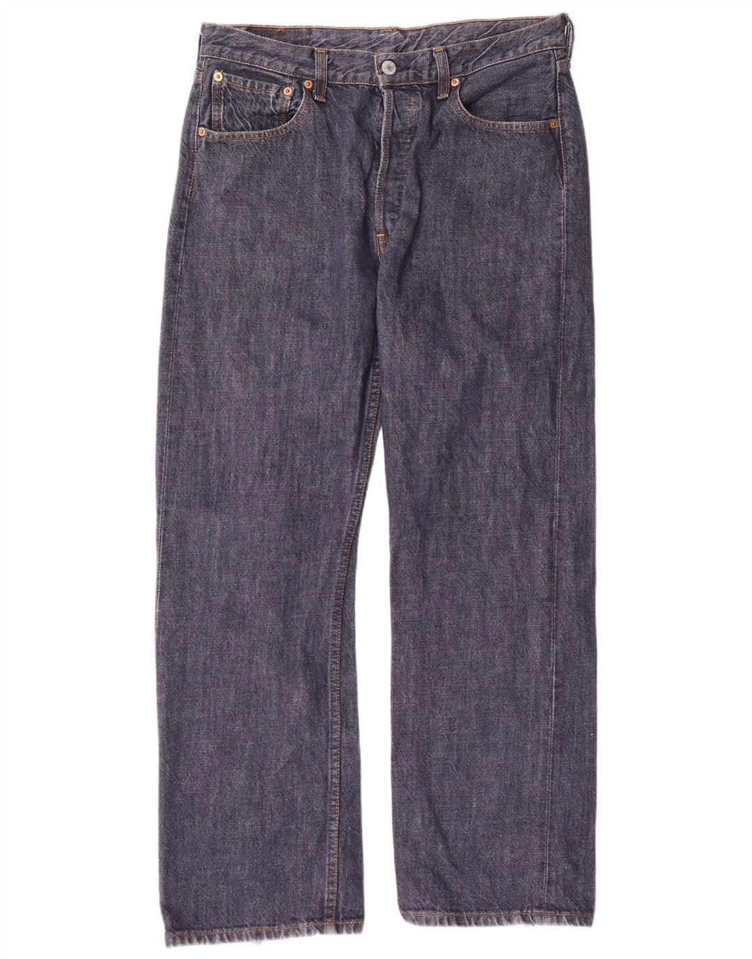 Blugi drepti pentru bărbați LEVI'S 501 W34 L30 bumbac bleumarin