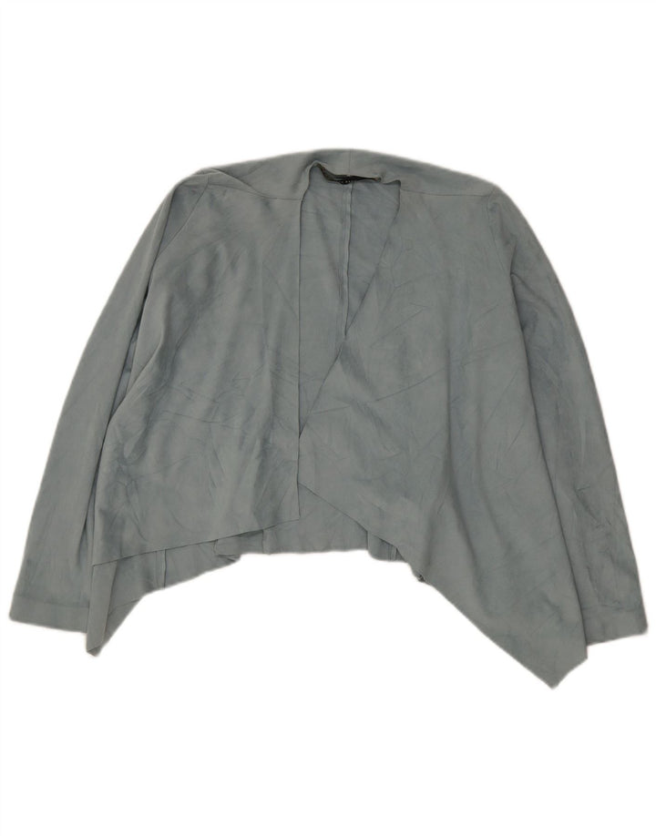 Top cardigan asimetric pentru femei Zara UK 6 XS poliester albastru