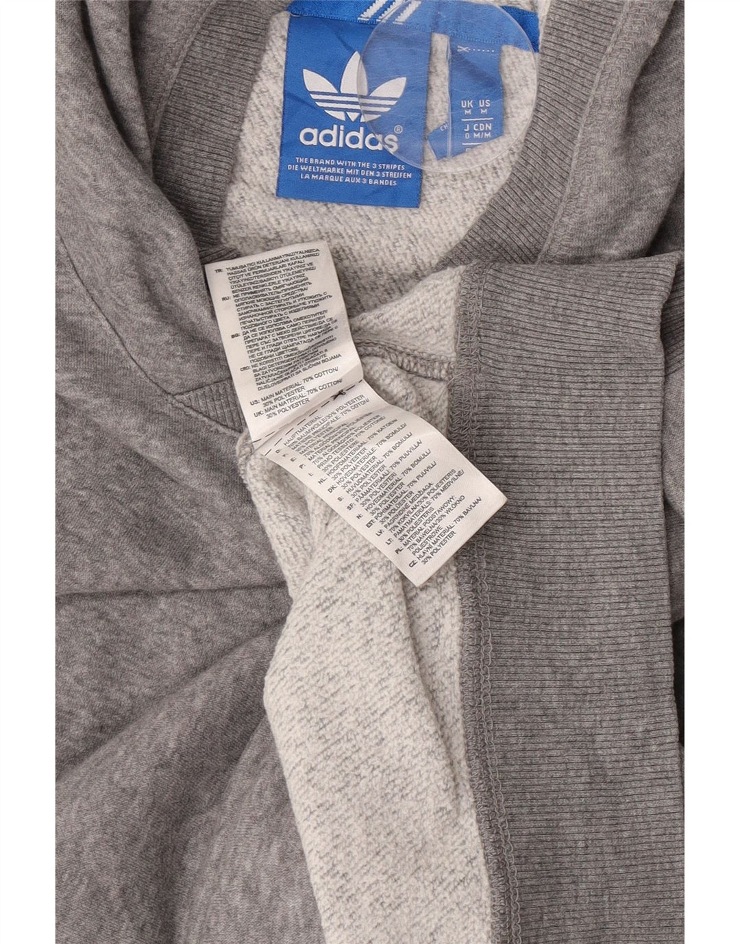 Pulover Adidas pentru bărbați, bumbac cu pete, gri mediu