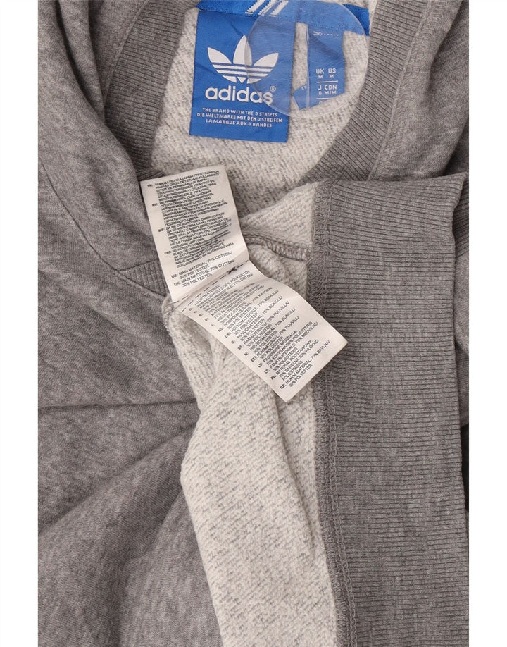 Pulover Adidas pentru bărbați, bumbac cu pete, gri mediu