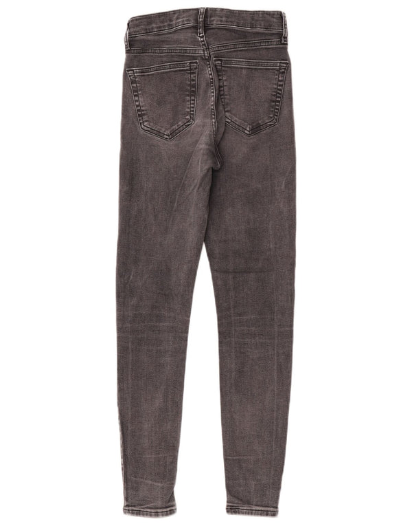 Topshop Womens Jamie Skinny Jeans W25 L27 Grey Cotton