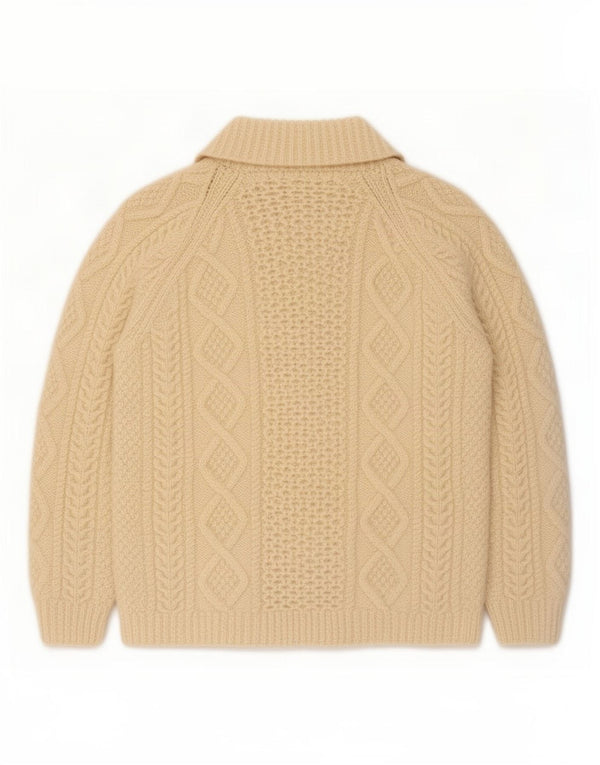 Pulover Cardigan Vintage pentru Damă UK 8 Mic Bej