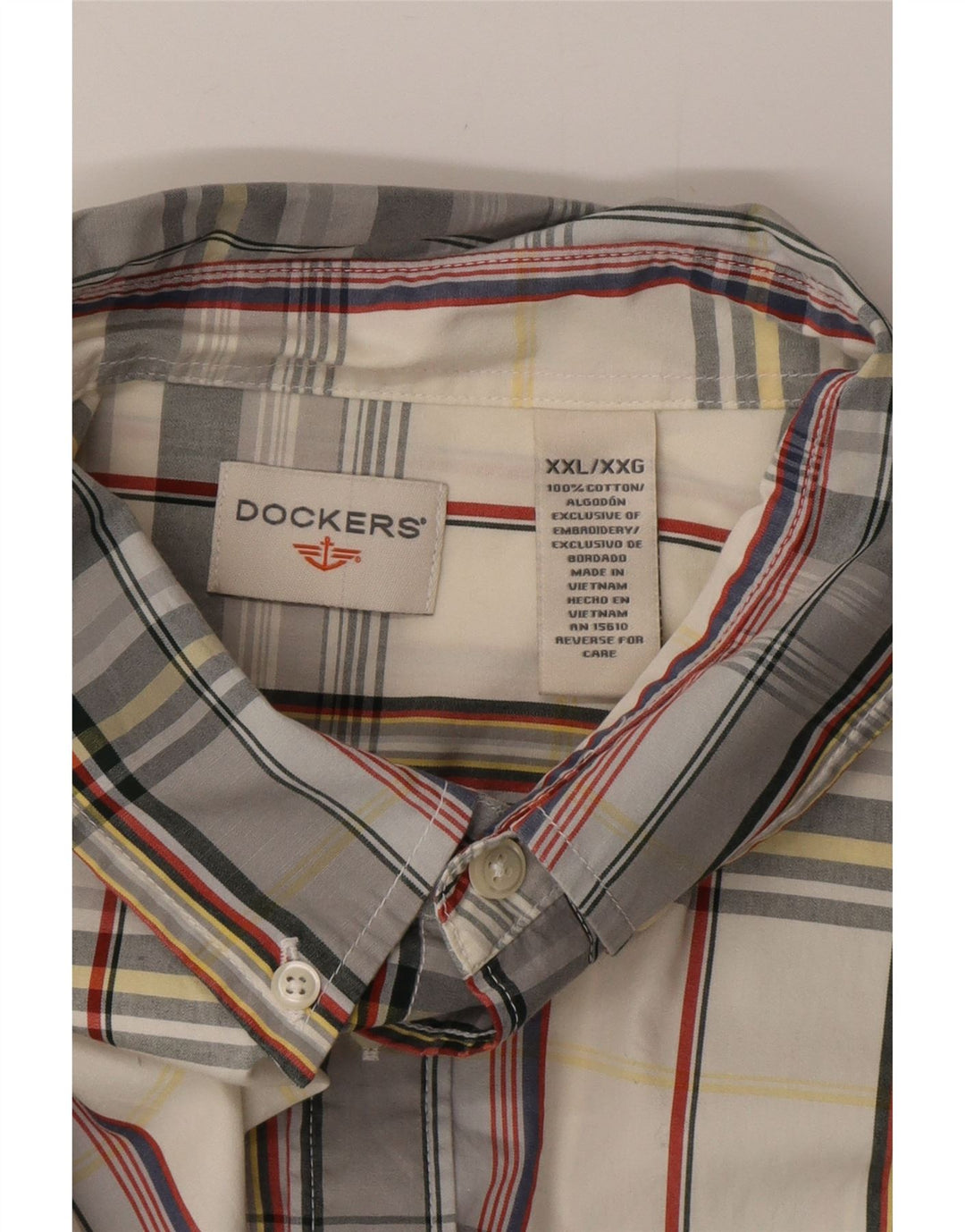Cămașă pentru bărbați DOCKERS 2XL, bumbac cu carouri multicolore