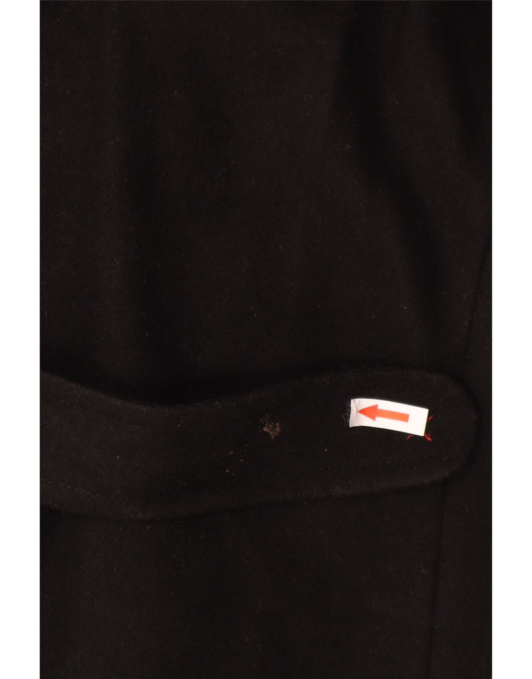 Jachetă duffle cu glugă pentru femei Laura Ashley UK 12 Lână neagră medie