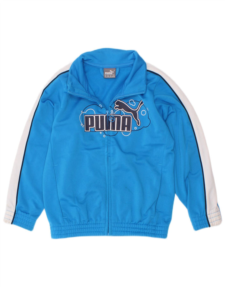 Jachetă de trening cu grafic Puma pentru băieți, 2-3 ani, albastru, color block