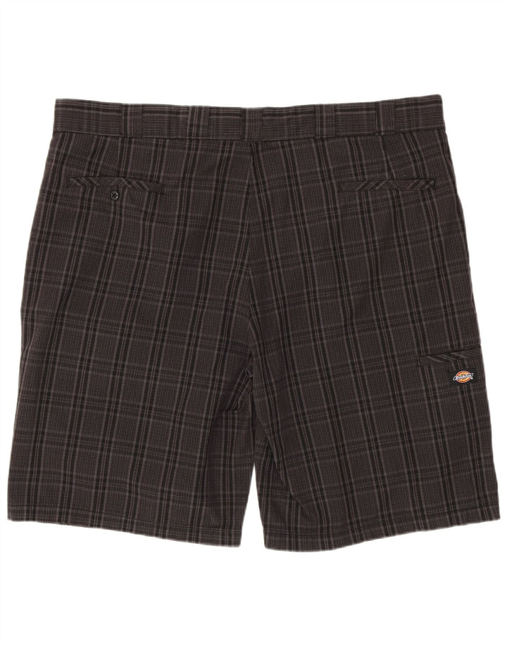 DICKIES Mens Regular Fit Cargo Shorts W46 3XL Grey Check Cotton Vintage Dickies and Second-Hand Dickies from Messina Hembry 