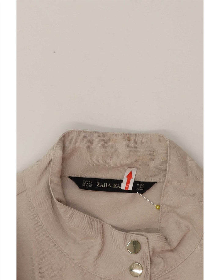 Jachetă Utilitară pentru Damă Zara UK 18 XL Bej Viscoză