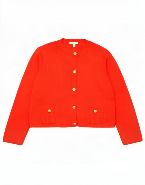 Pulover cardigan pentru femei Marks & Spencer loose fit UK 14 Medium Red Acrylic