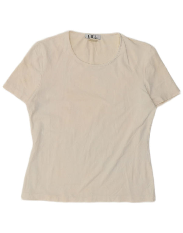 Marella Womens T-Shirt Top UK 14 Large White Polyamide