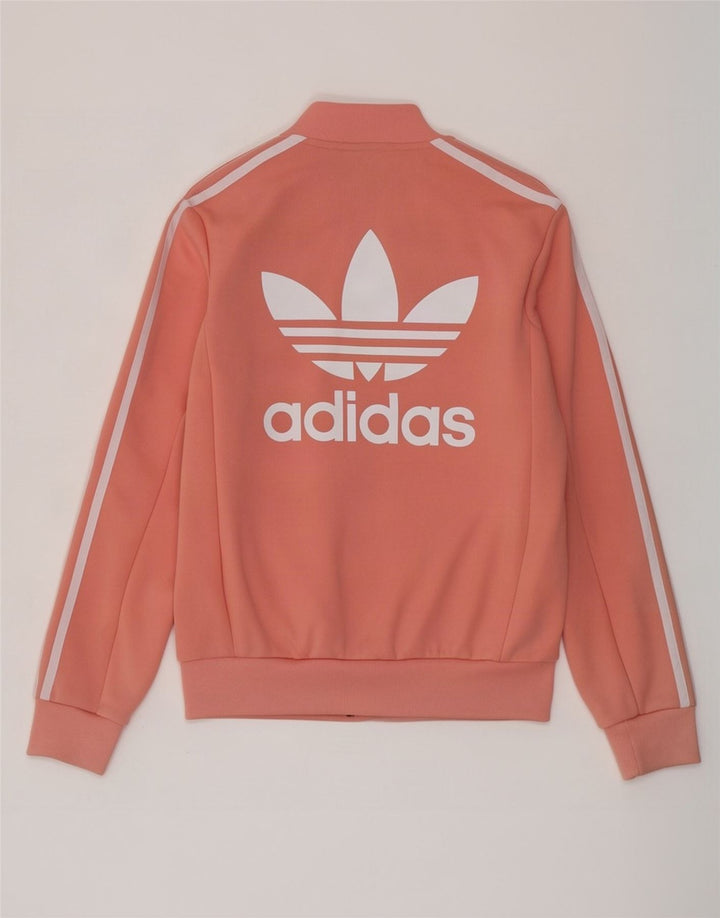 Jachetă de top pentru trening supradimensionată pentru femei Adidas UK 8 Small Pink