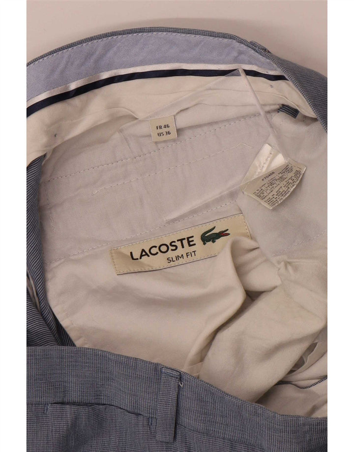 Pantaloni de costum pentru bărbați Lacoste Slim W36 L28 Bumbac albastru