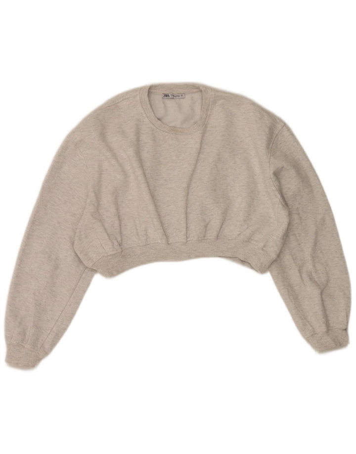 Pulover oversize pentru femei Zara UK 10 Mic, gri, pete