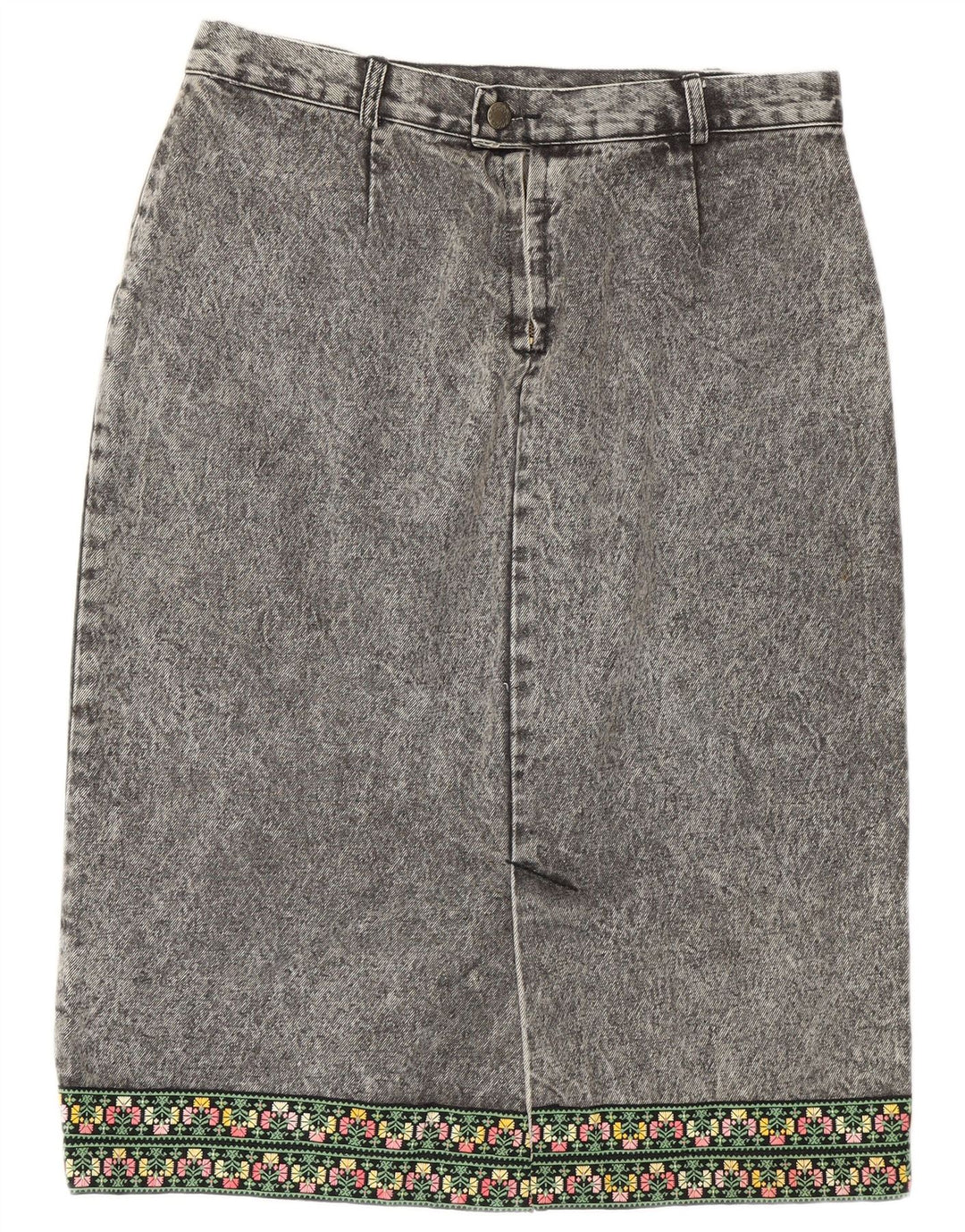 Fusta de blugi vintage pentru femei W32 gri mediu