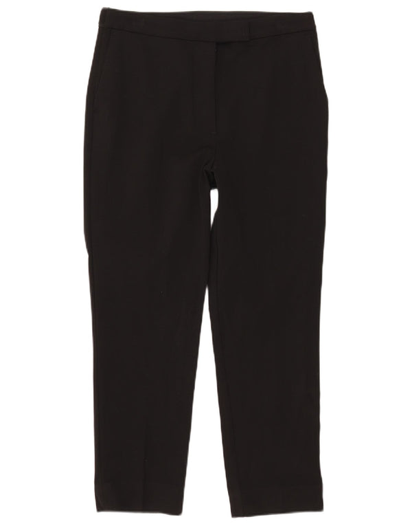 Marks & Spencer Pantaloni casual crop pentru femei UK 12 Medium W30 L24 Negru