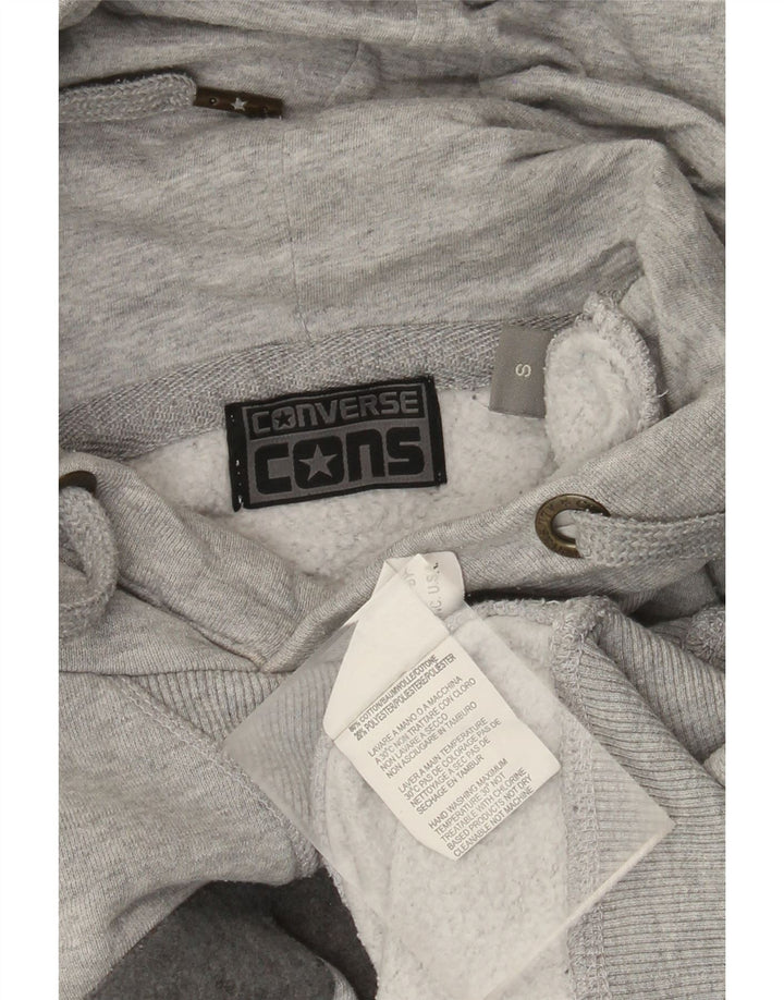 Pulover pentru bărbați Converse Graphic Hoodie, mic, gri, bumbac cu pete