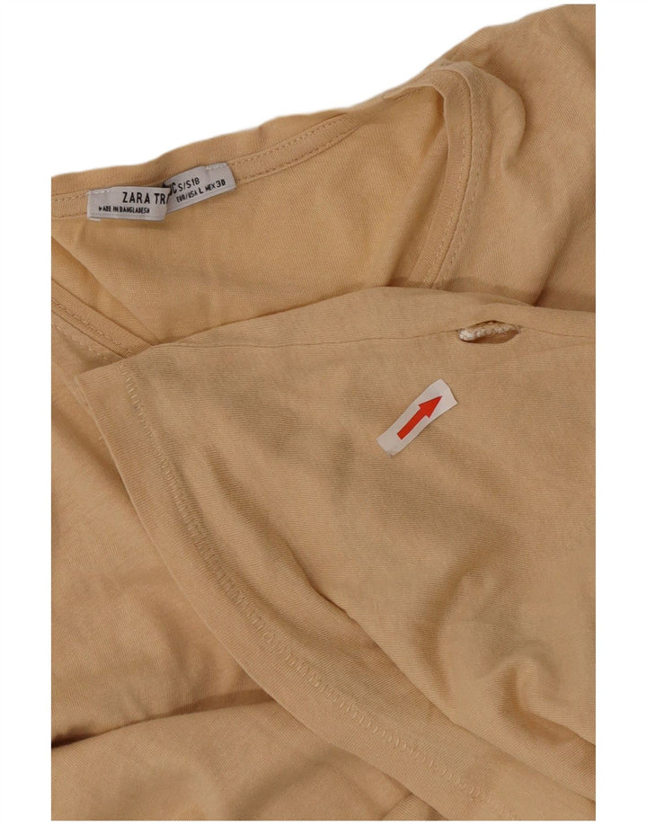 Tricou pentru femei Zara UK 16 Large Beige