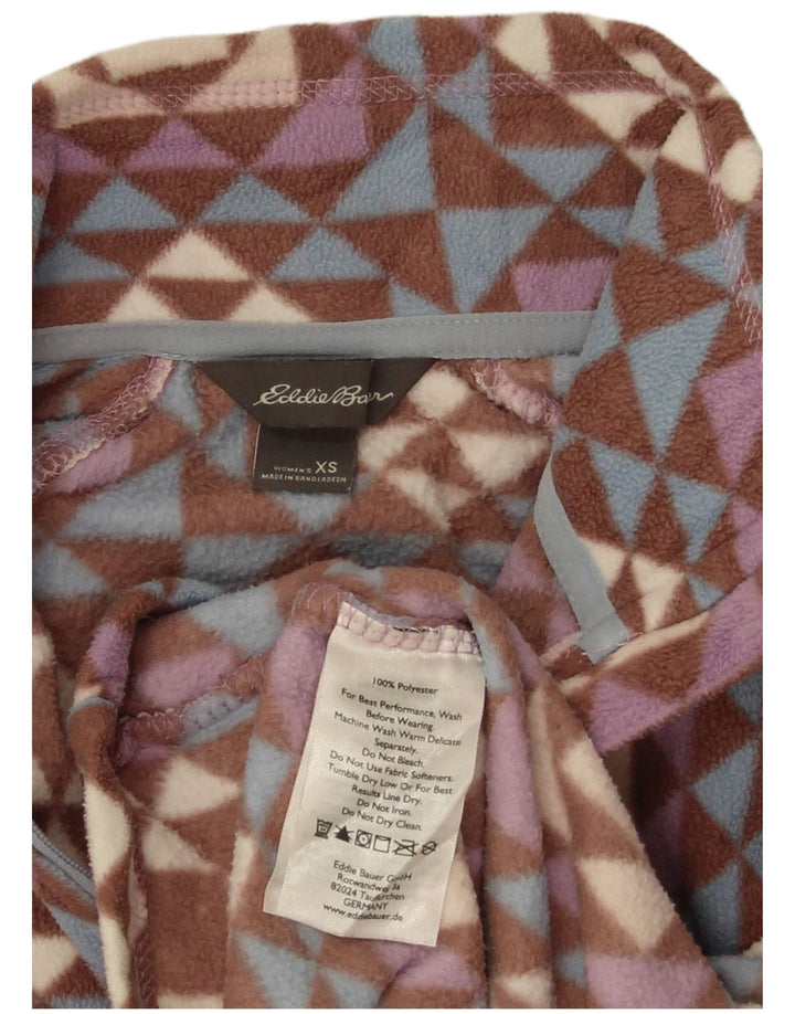 Pulover supradimensionat din lână Eddie Bauer pentru femei UK 6 XS, multicolor, geometric