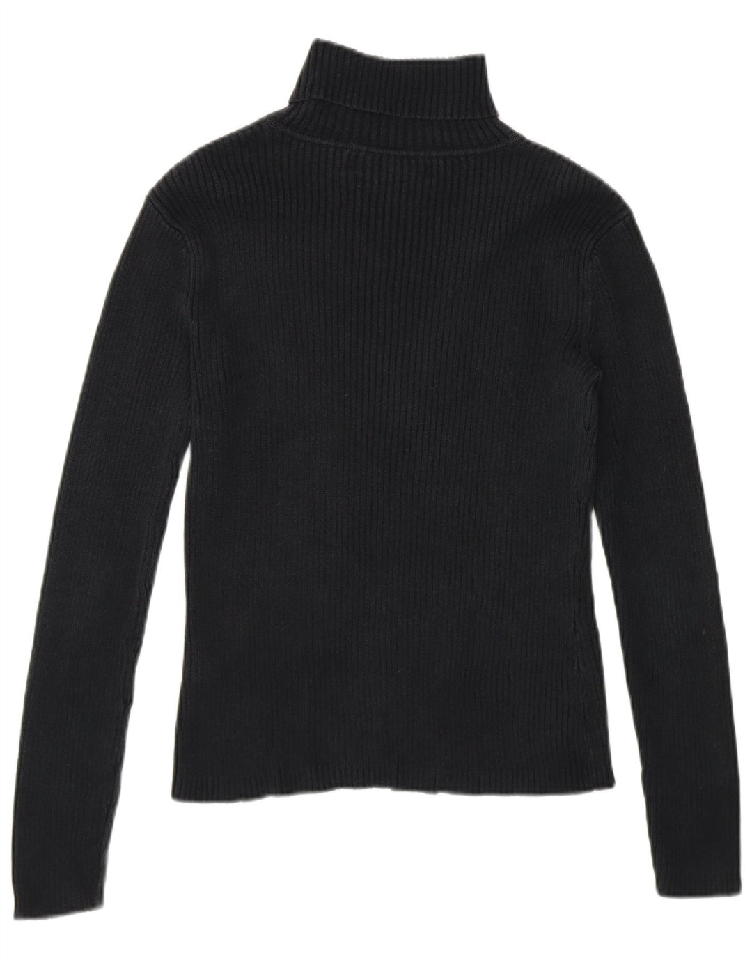 Pulover pentru femei TOMMY HILFIGER Pulover cu gât rulat UK 8 Bumbac negru mic