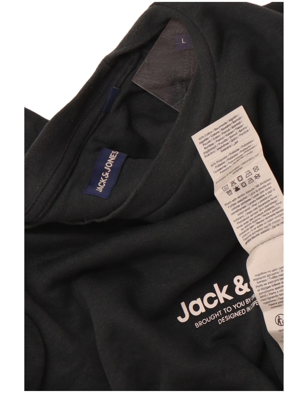JACK & JONES Hanorac pentru bărbați Pulover mare din bumbac gri