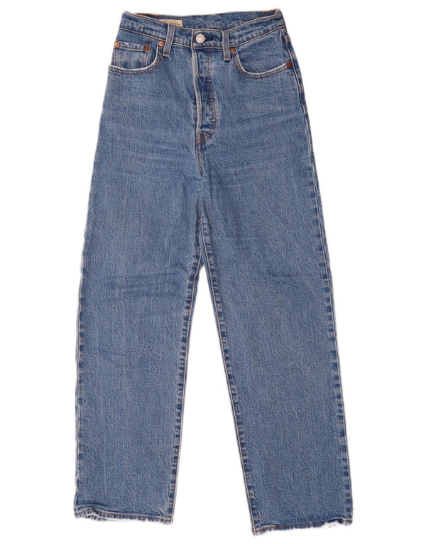 Blugi conici pentru femei cu talie înaltă Levi's L26 L29 Bumbac albastru