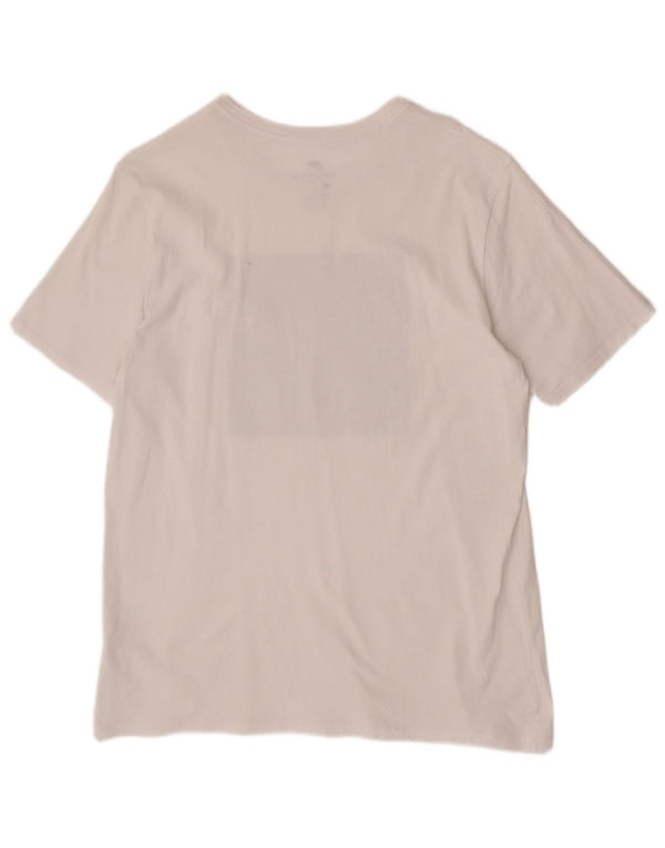 Tricou grafic Nike pentru bărbați, cu croială atletică, mare, alb, din bumbac