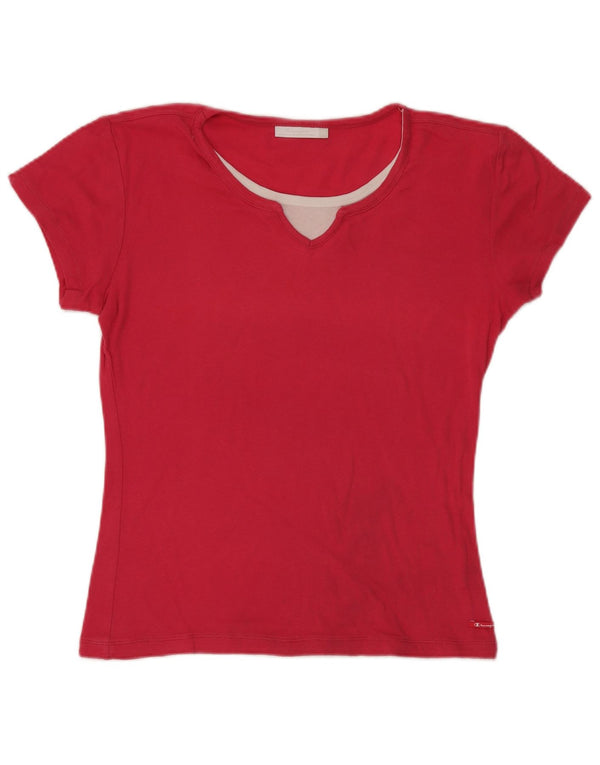 Top tricou Champion pentru femei UK 18 XL roz Colorblock