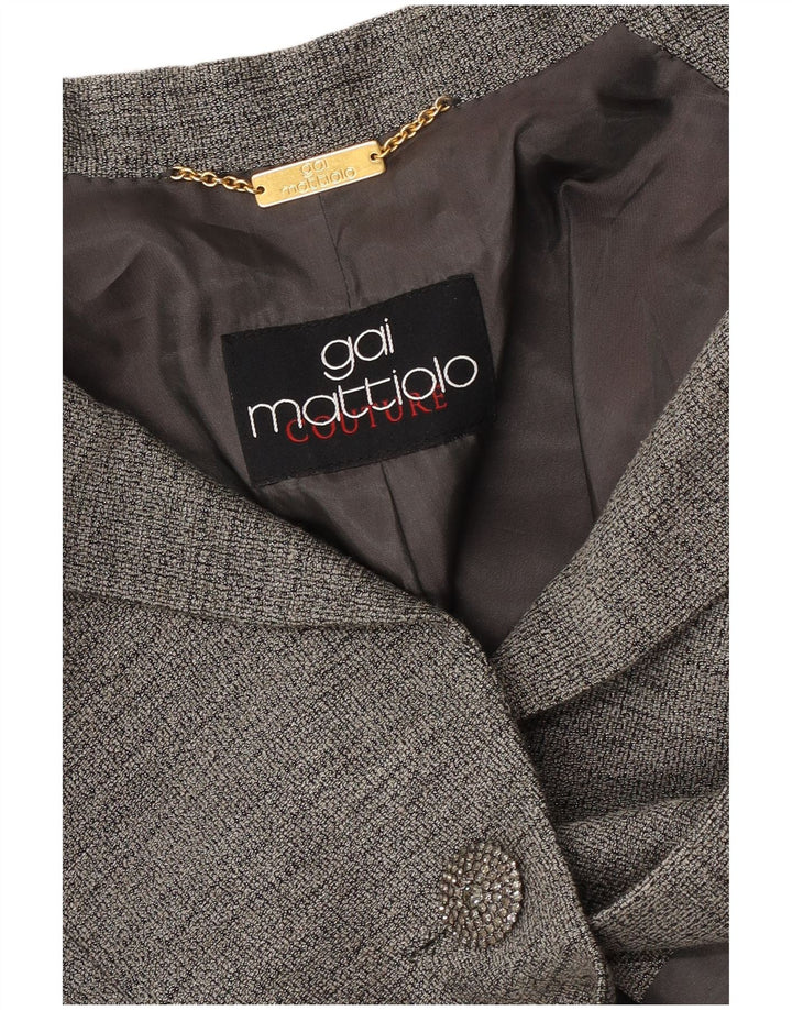 Geacă Blazer pentru femei Gai Mattiolo cu 1 nasture UK 14 Gri mediu