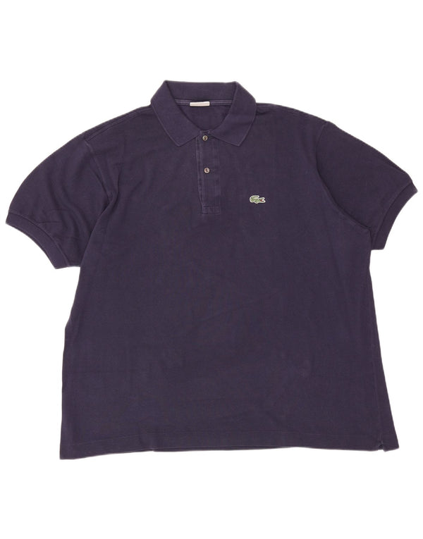 Lacoste Mens Polo Shirt Size 6 Large Navy Blue Cotton Classic