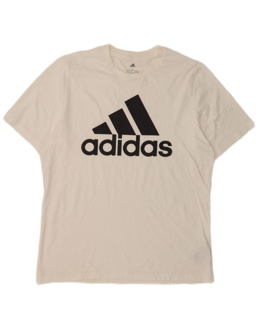 Tricou grafic ADIDAS pentru bărbați Top mare din bumbac alb