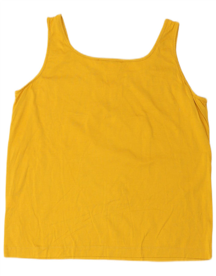 MAX MARA Vest Top pentru femei UK 18 XL Bumbac galben