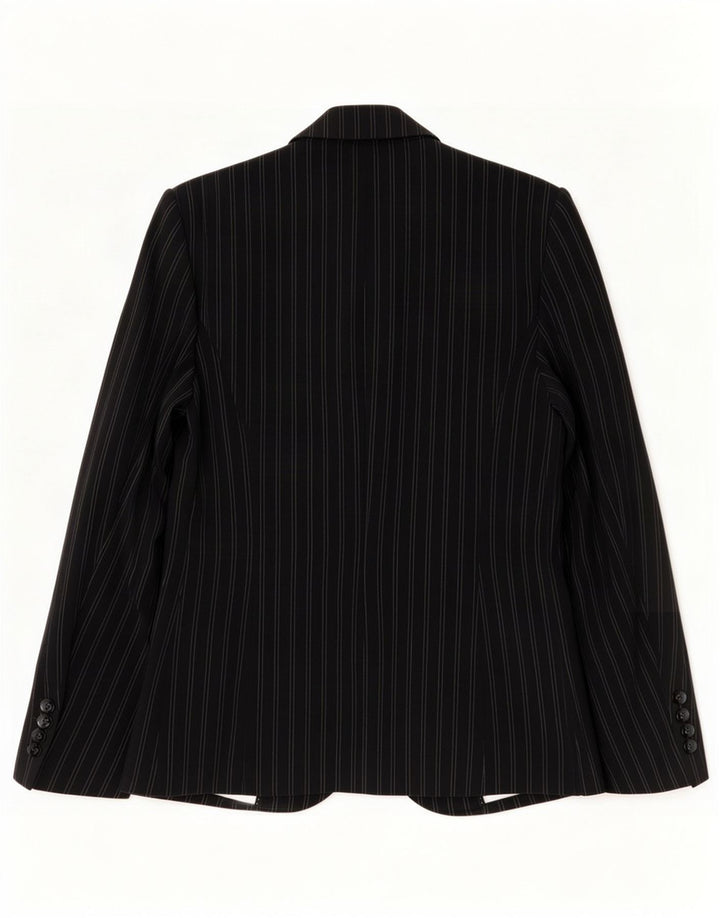 Jachetă pentru femei Marks & Spencer cu 1 buton, UK 12 Medium Black Pinstripe