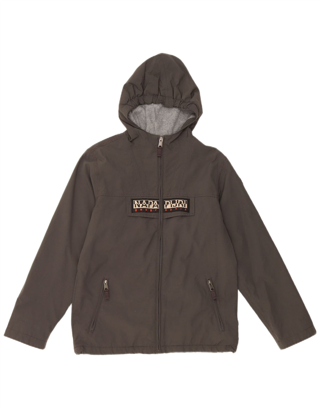 Jachetă Windbreaker Băieți Geographic Graphic NAPAPIJRI 13-14 Ani Gri