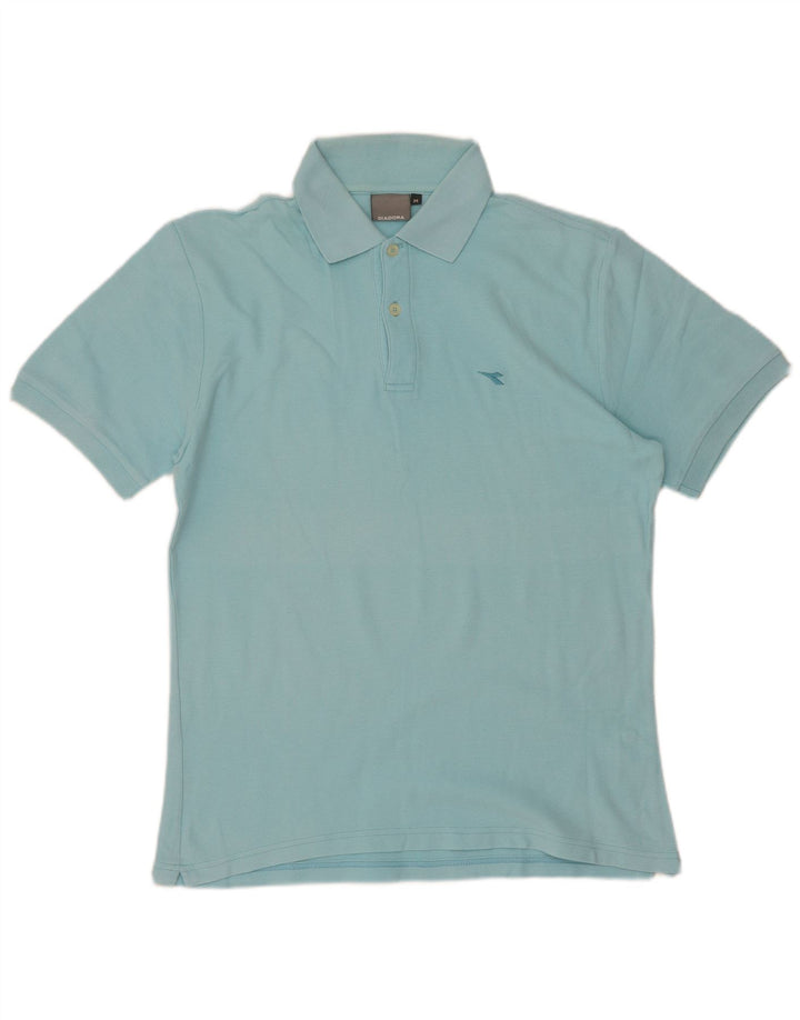 Tricou polo pentru bărbați Diadora, bumbac albastru mediu