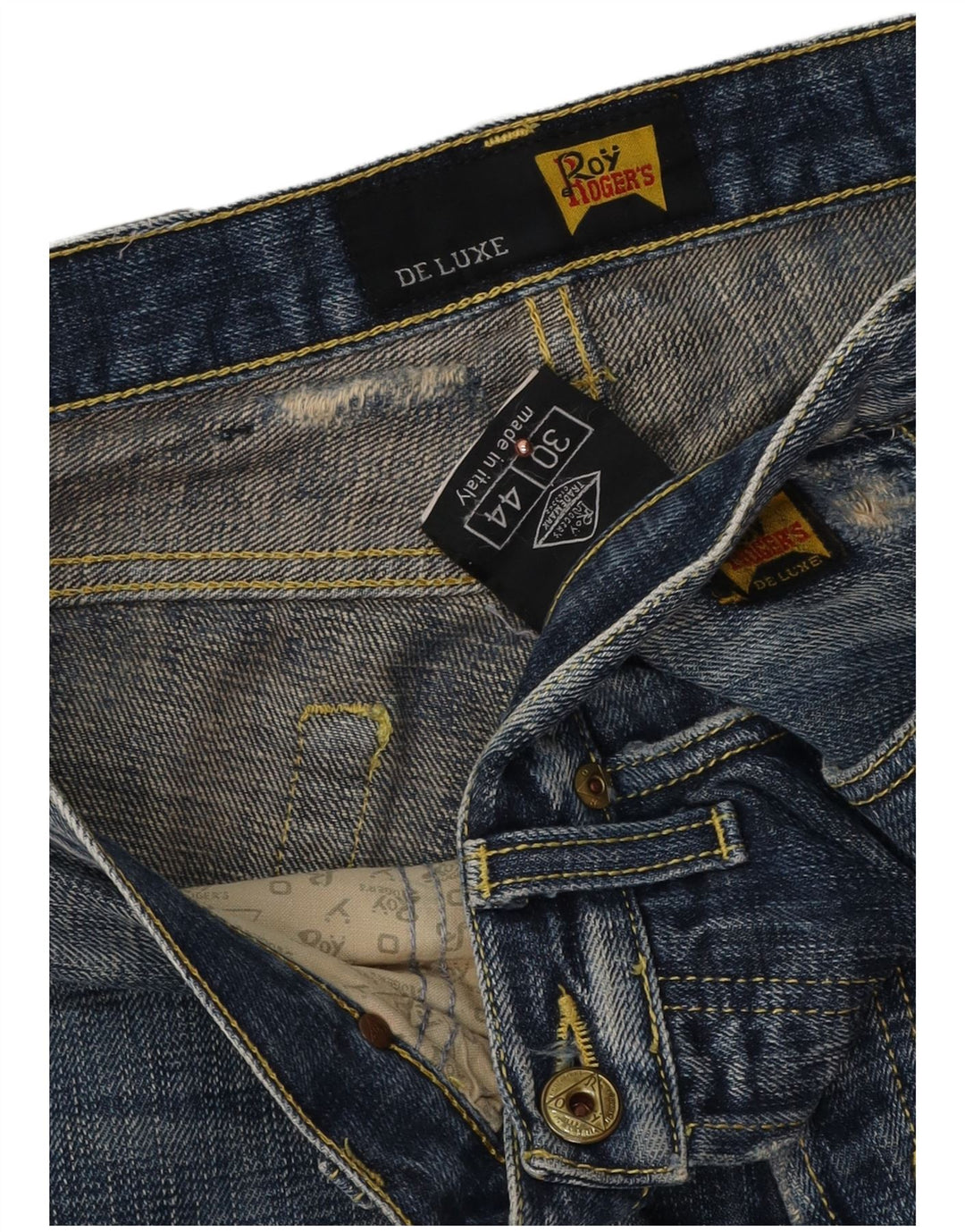 Roy Rogers Blugi subțiri de lux învechiți pentru femei W30 L31 bumbac bleumarin