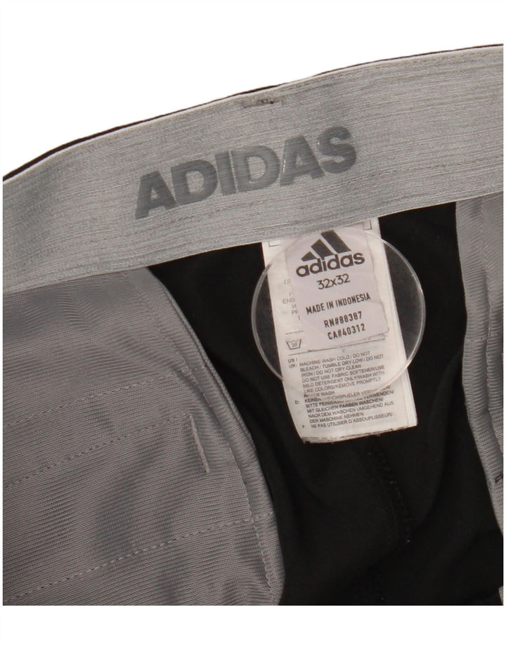 Pantaloni chino drepți pentru bărbați Adidas W32 L32 poliester negru