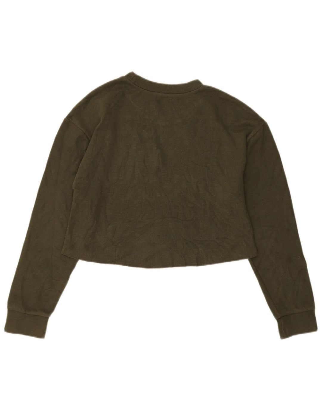 Crop Top pentru femei Zara cu mânecă lungă UK 10 Small Green