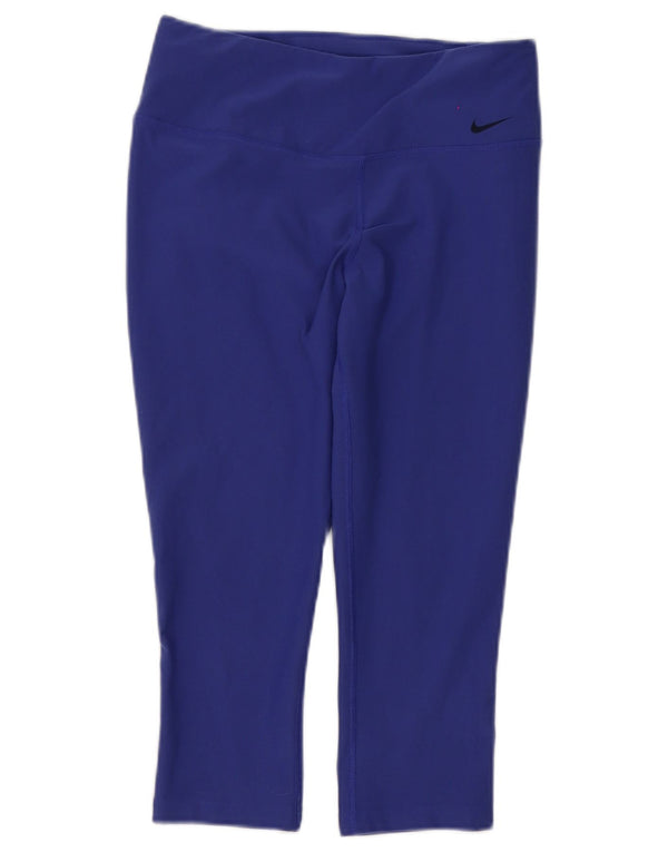 Leggings Capri Dri Fit Nike pentru femei UK 8 Poliester violet mic