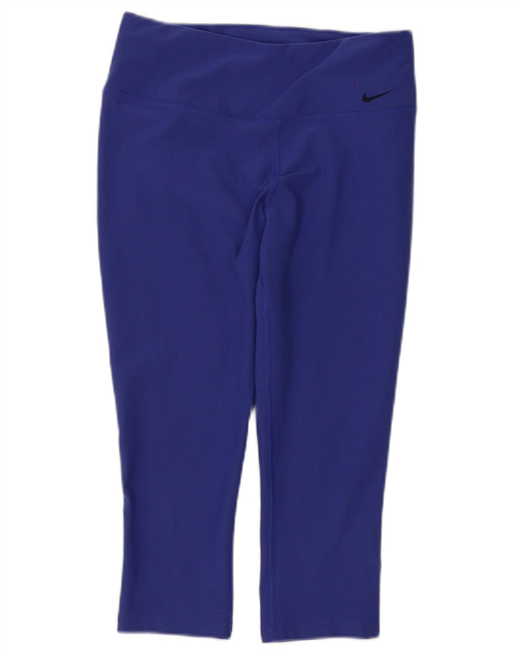 Leggings Capri Dri Fit Nike pentru femei UK 8 Poliester violet mic