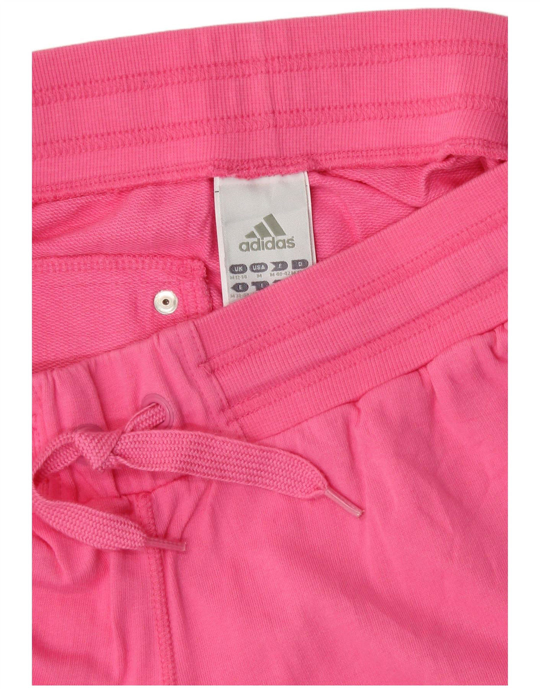 Pantaloni scurți sport Bermude Adidas pentru femei UK 12/14, bumbac roz mediu