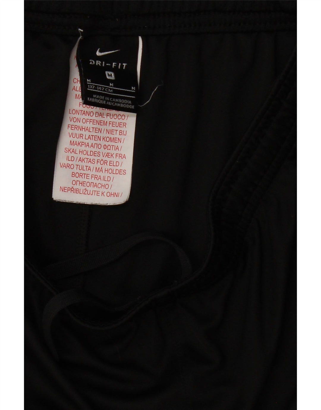 Pantaloni scurți sport NIKE Dri Fit pentru băieți 10-11 ani Poliester negru mediu