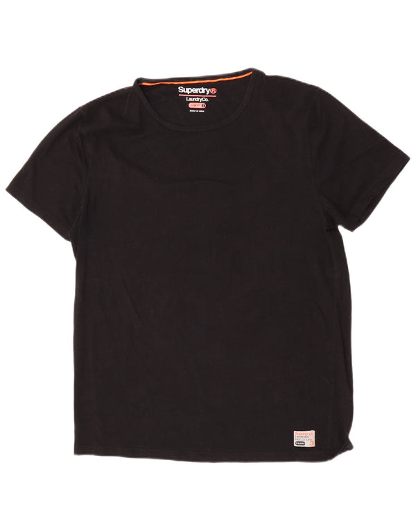 Tricou Superdry pentru bărbați Slim Fit Top XL Bumbac negru