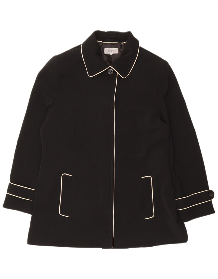 Trenci scurt pentru femei Marks & Spencer UK 16 Poliester negru mare